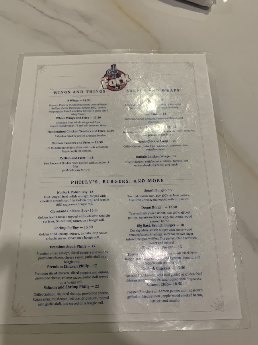 Menu No Fork Restaurant- Beachwood-3