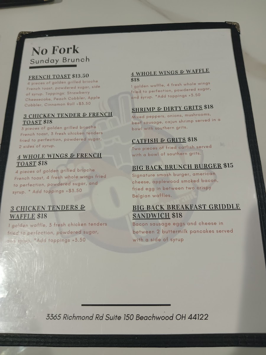 Menu No Fork Restaurant- Beachwood-8
