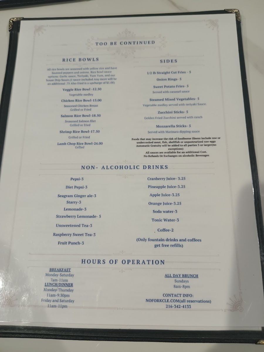 Menu No Fork Restaurant- Beachwood-9
