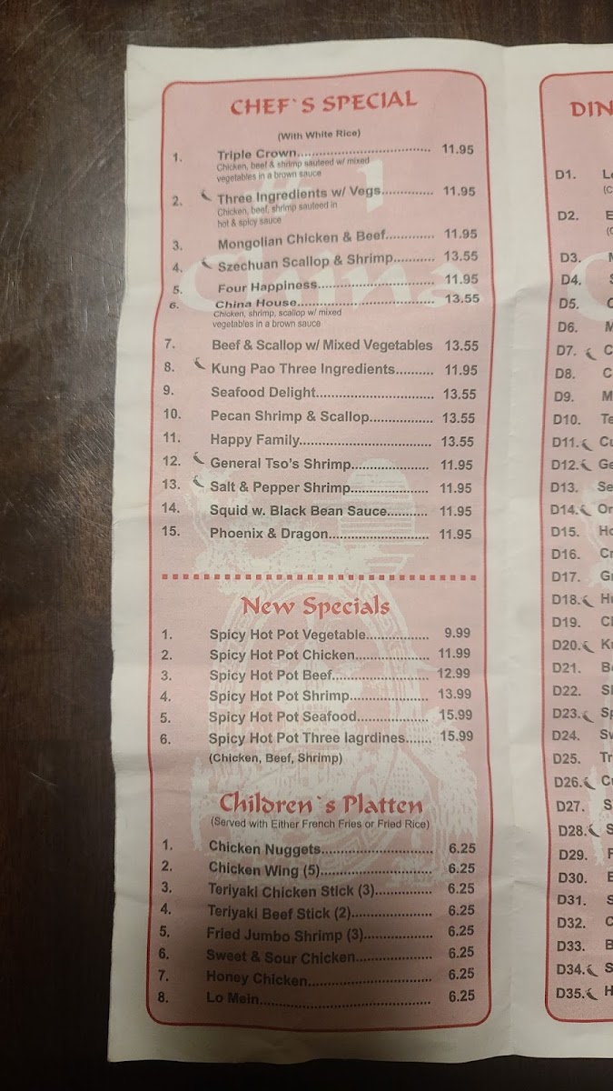 Menu No.1 China-8