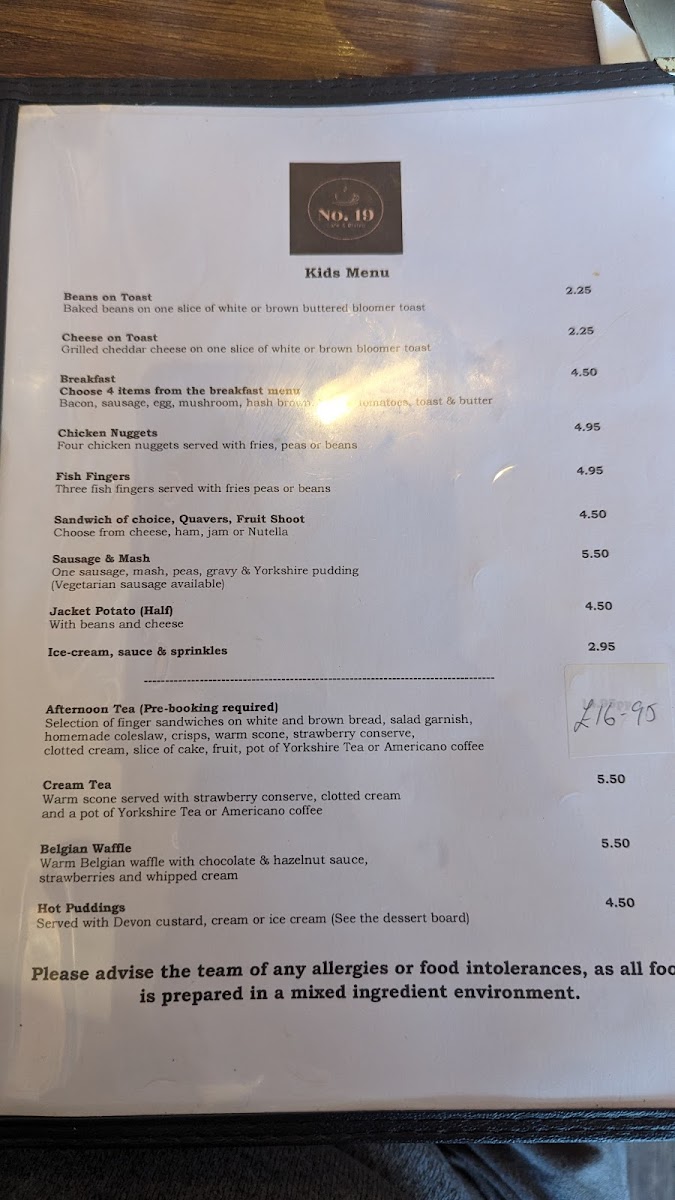 Menu No.19 Cafe & Bistro-4