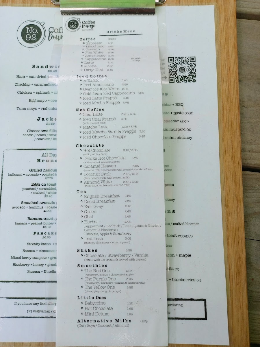 Menu No.92 Coffee Stevens Park-2