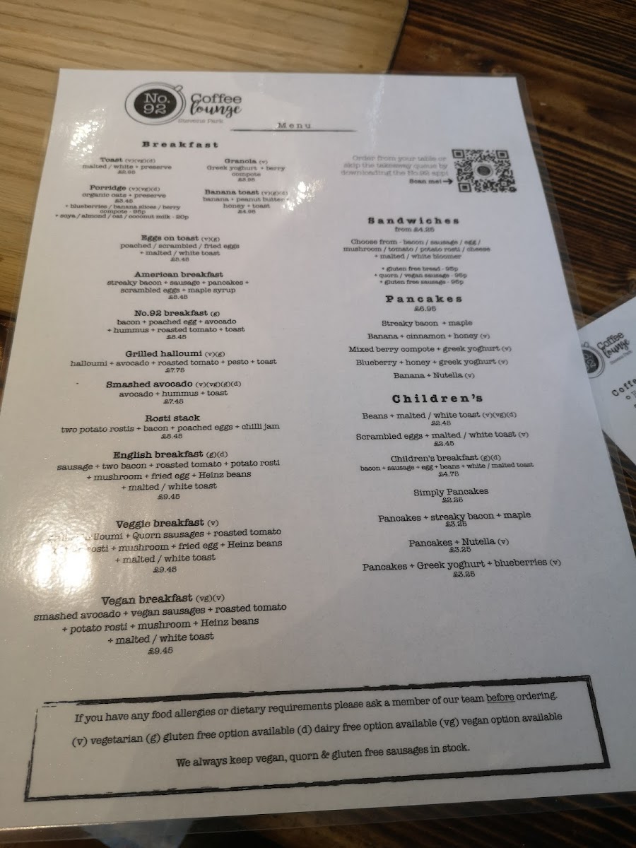 Menu No.92 Coffee Stevens Park-4