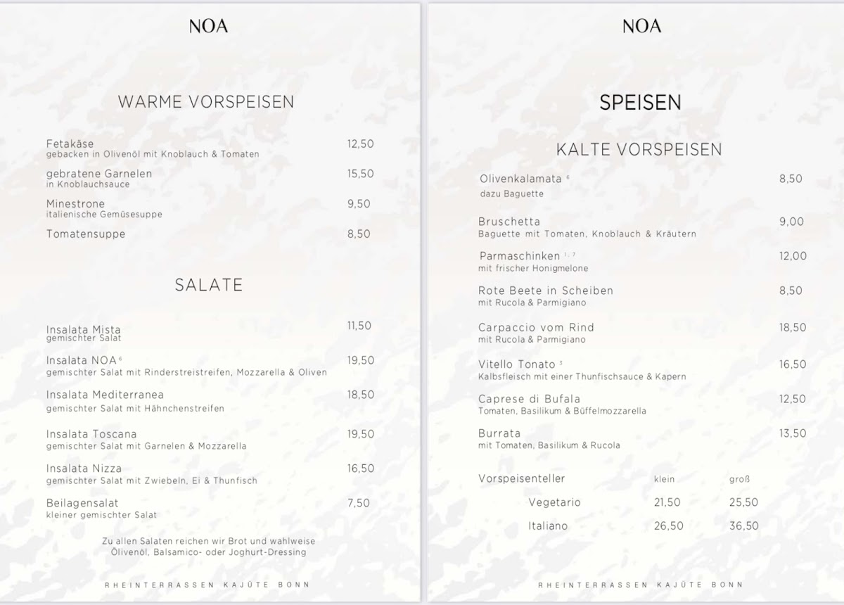 Menu Noa Rheinterrassen Kajüte Bonn-1