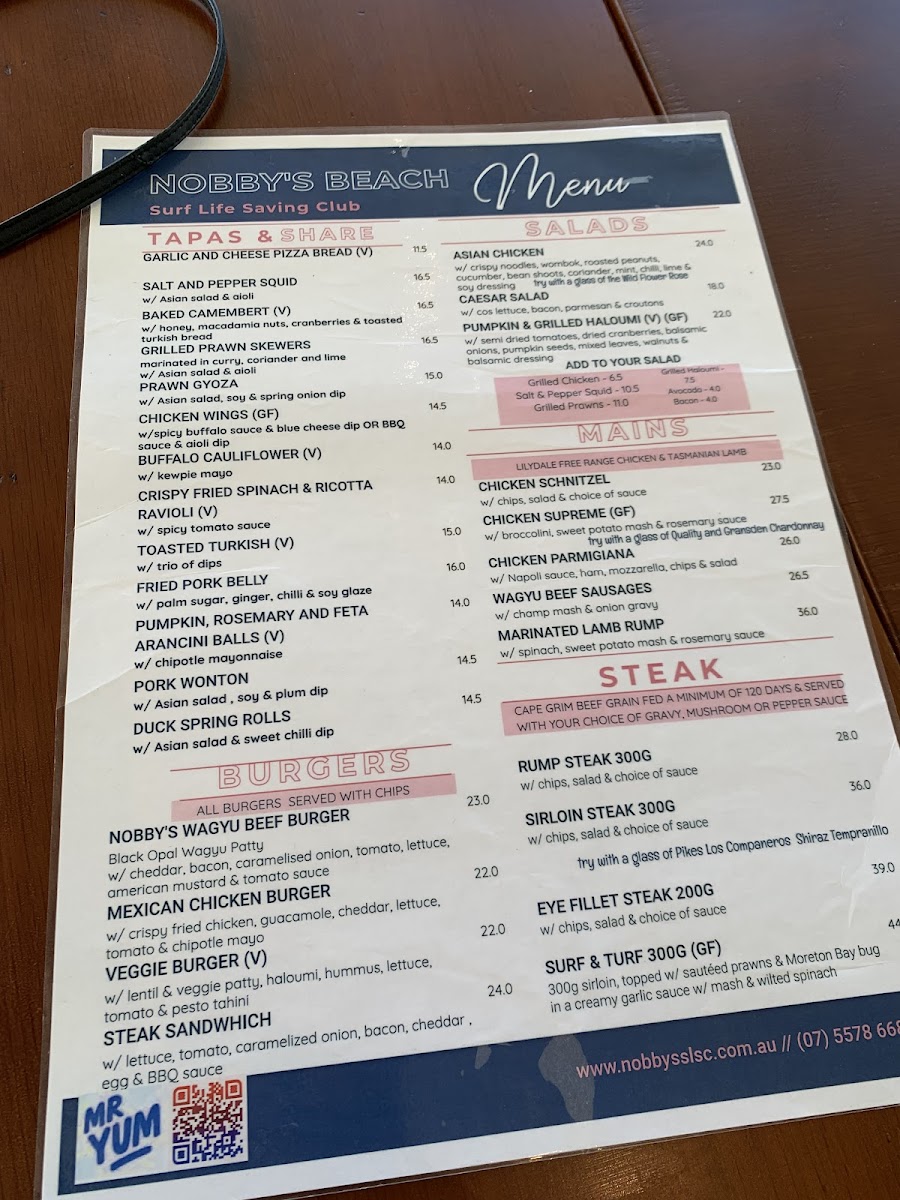 Menu Nobby's Beach Surf Club-3