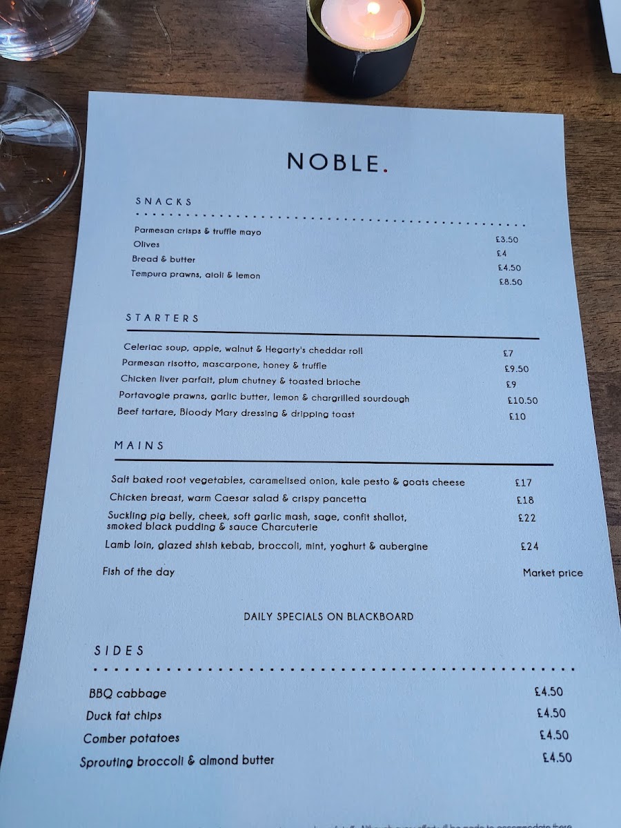 Menu Noble-4