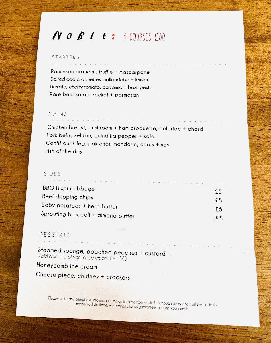 Menu Noble-6