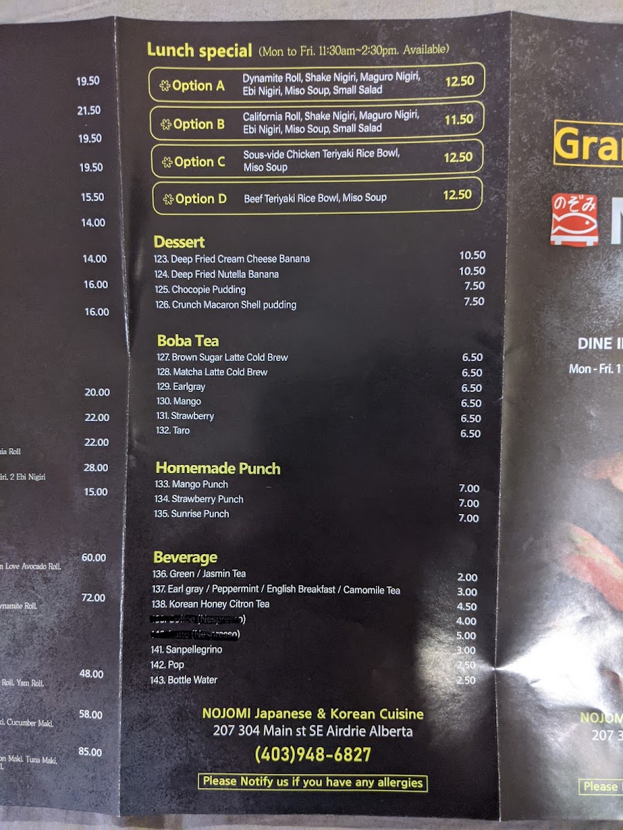 Menu Nojomi Japanese & Korean Cuisine-10
