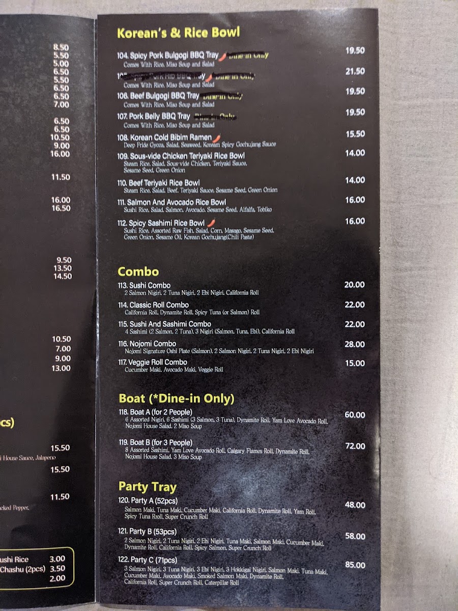 Menu Nojomi Japanese & Korean Cuisine-8