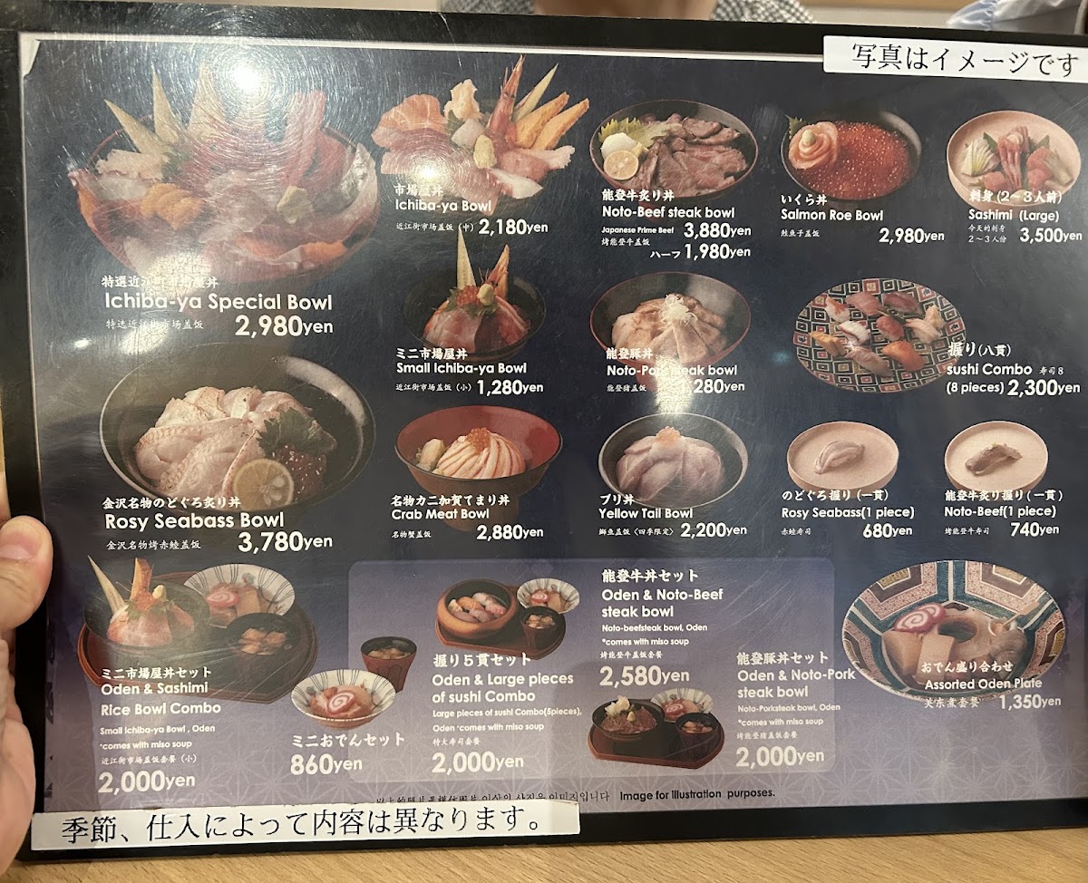 Menu Nokabanzai Ichibaya Omicho Sohonten-3