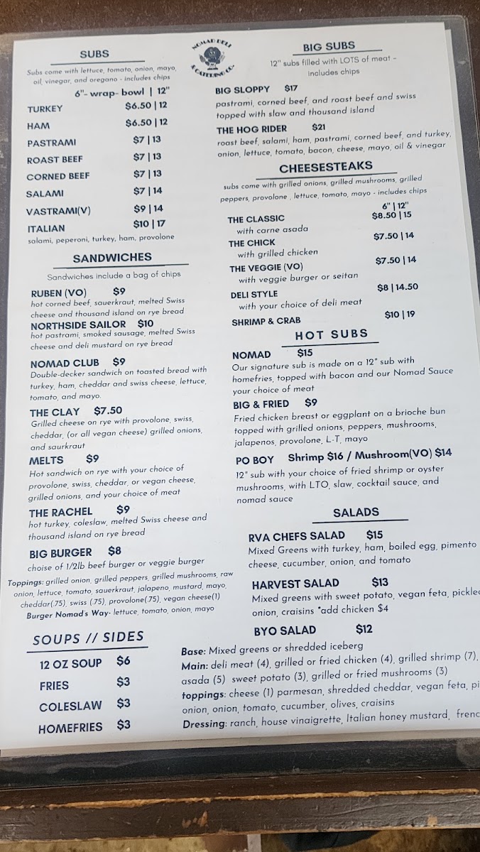 Menu Nomad Deli & Catering Company-2