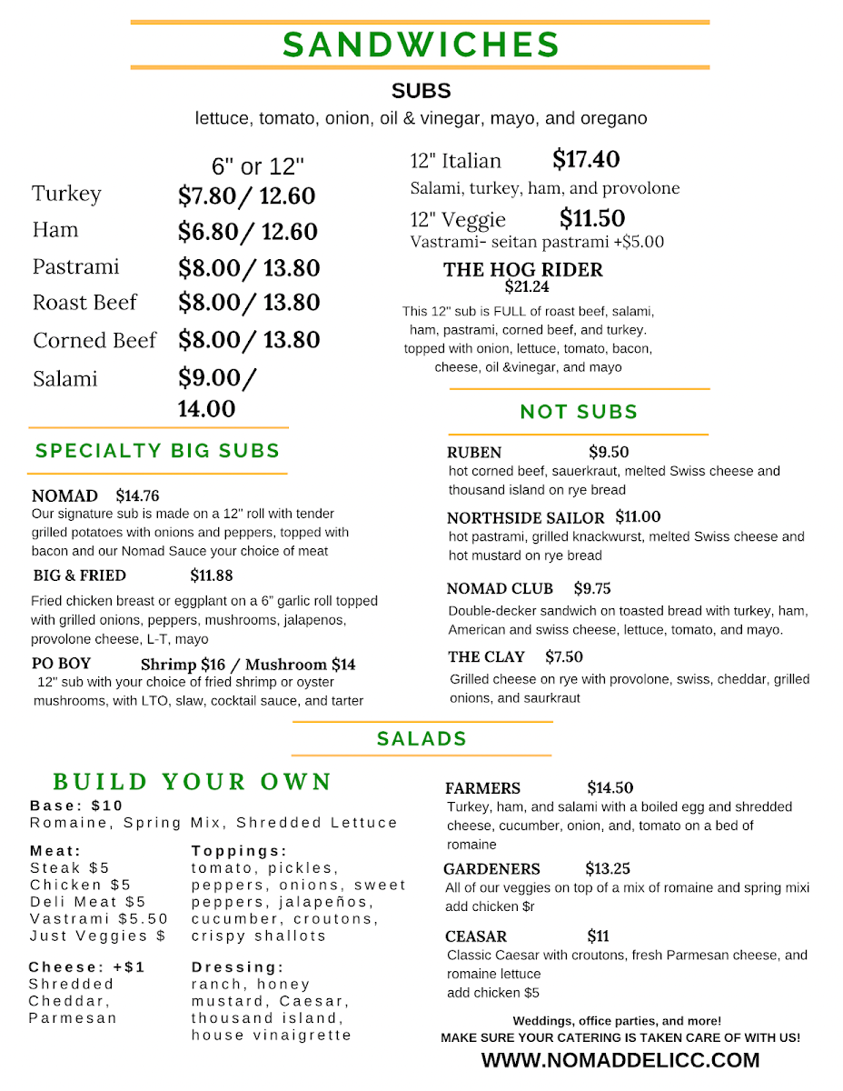 Menu Nomad Deli & Catering Company-3