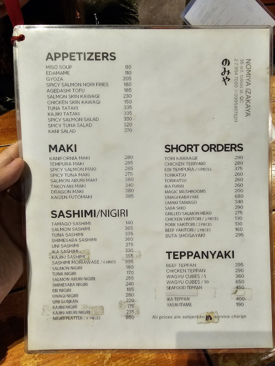 Menu Nomiya Izakaya-10