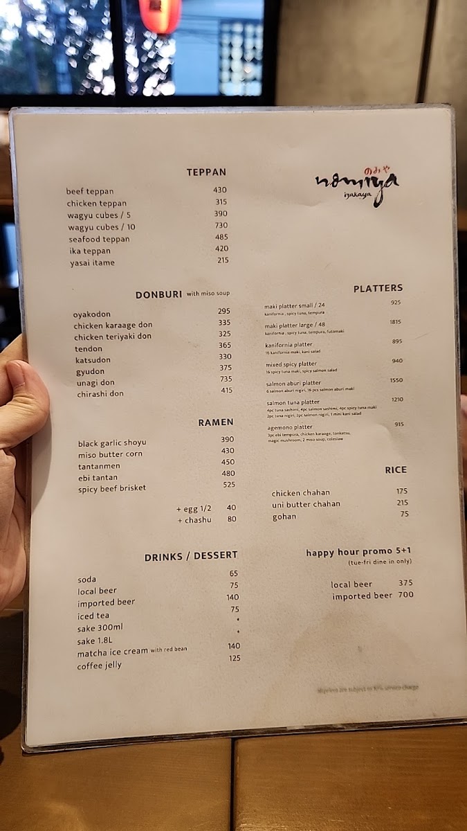 Menu Nomiya Izakaya-8