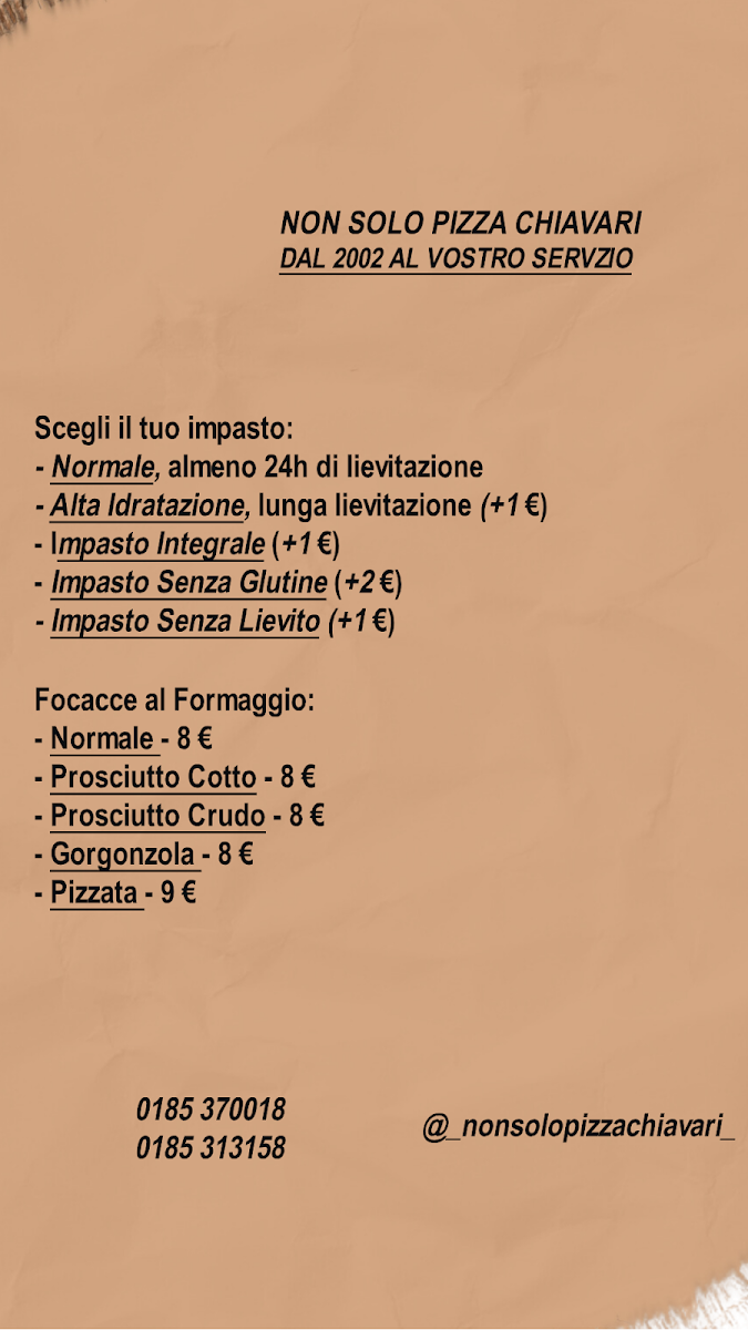 Menu Non Solo Pizza Chiavari-5