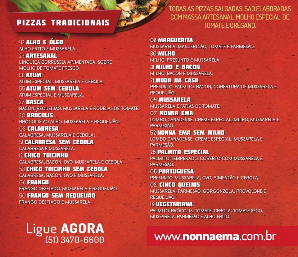 Menu Nonna Ema Pizzaria E Restaurante Cachoeirinha-3