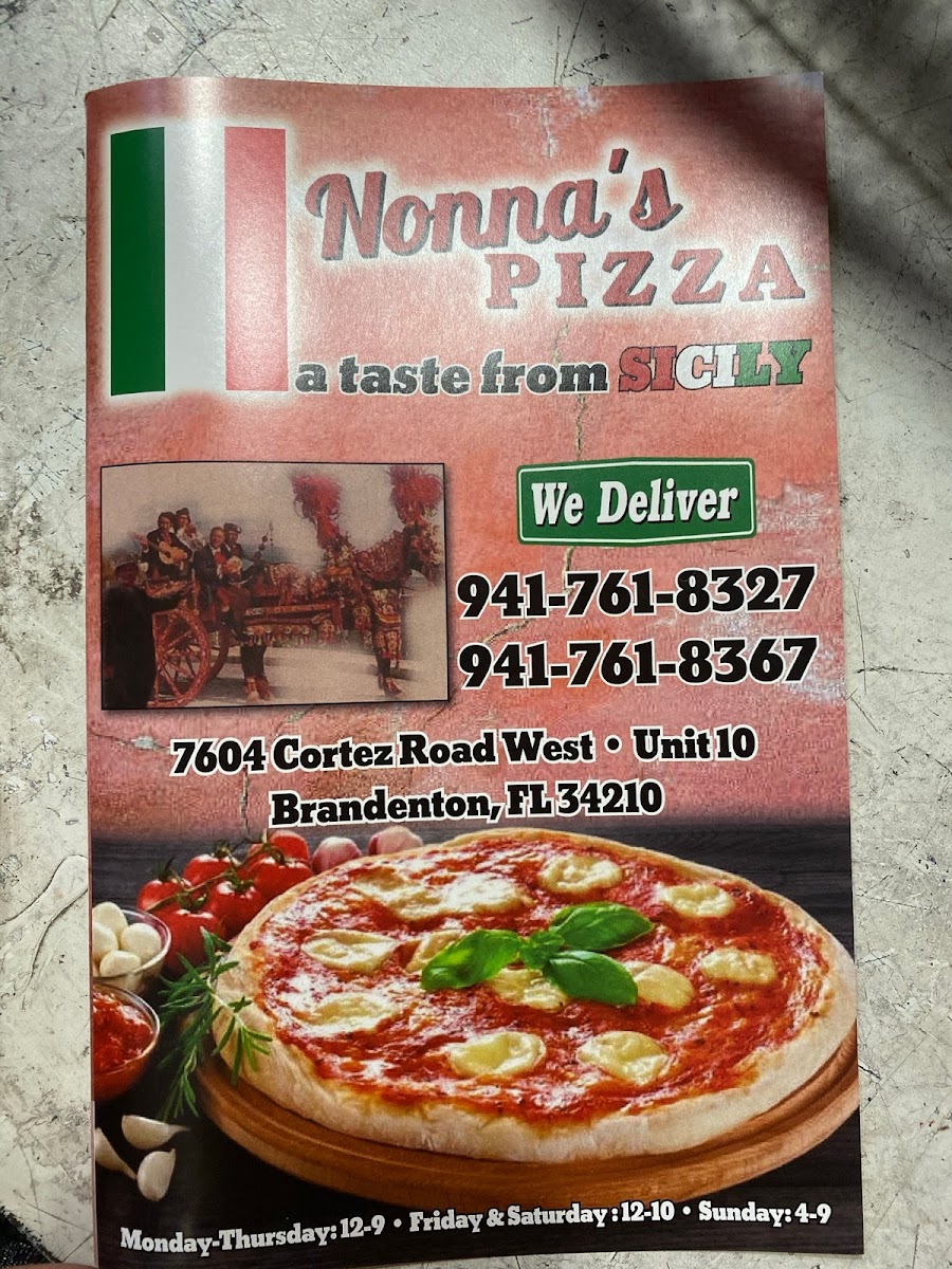 Menu Nonna’S Pizzeria Bradenton-7