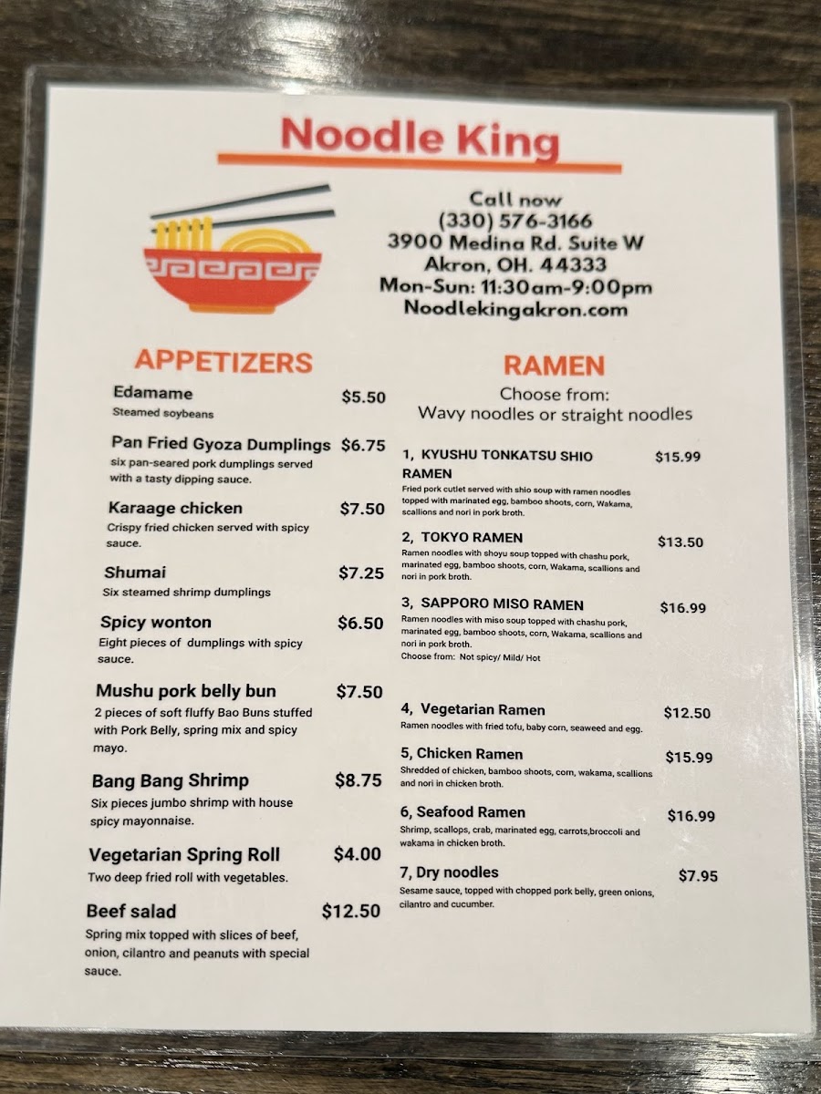 Menu Noodle King-5