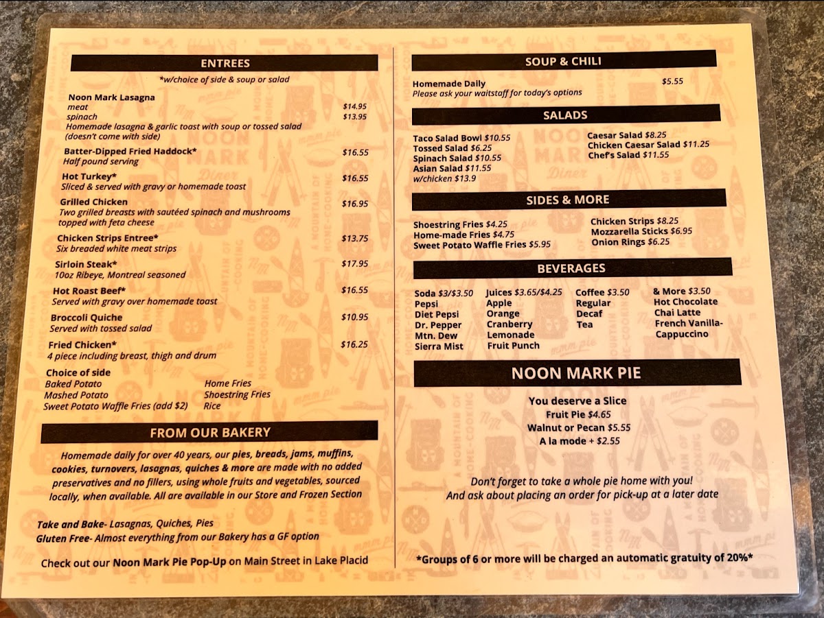 Menu Noon Mark Diner-6