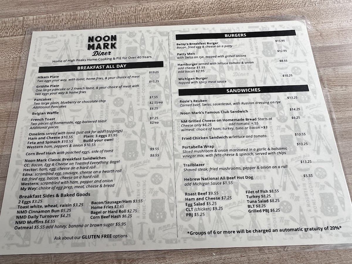 Menu Noon Mark Diner-7
