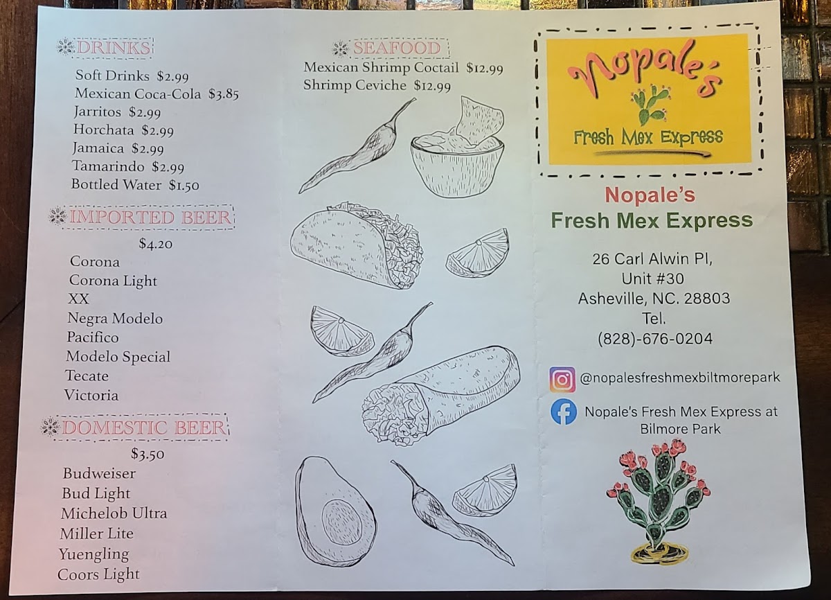 Menu Nopales Fresh Mex Express-5