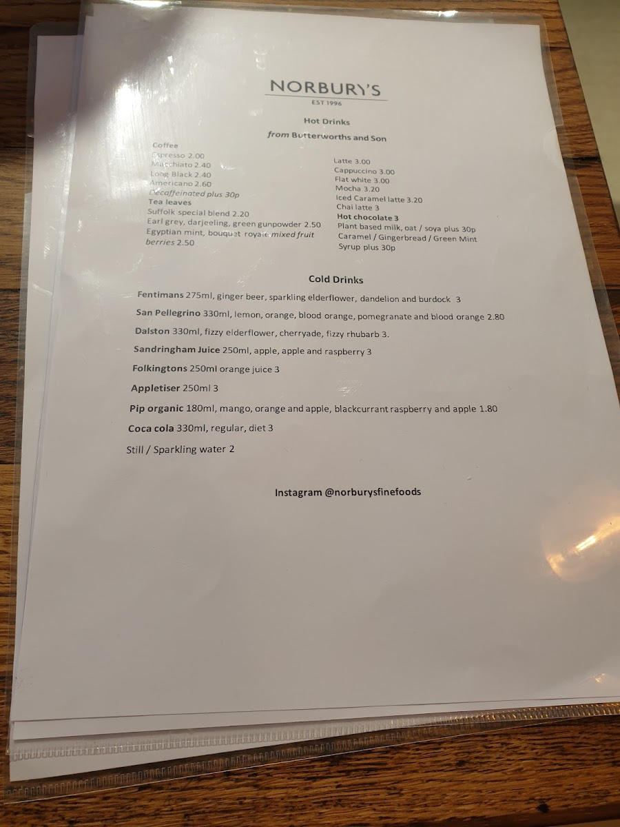 Menu Norbury's-2