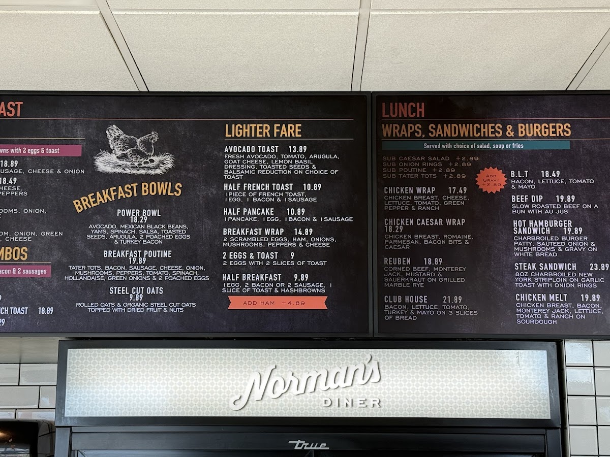 Menu Norman’S Diner - Kelowna-2