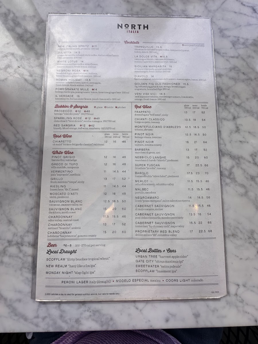Menu North Italia-7