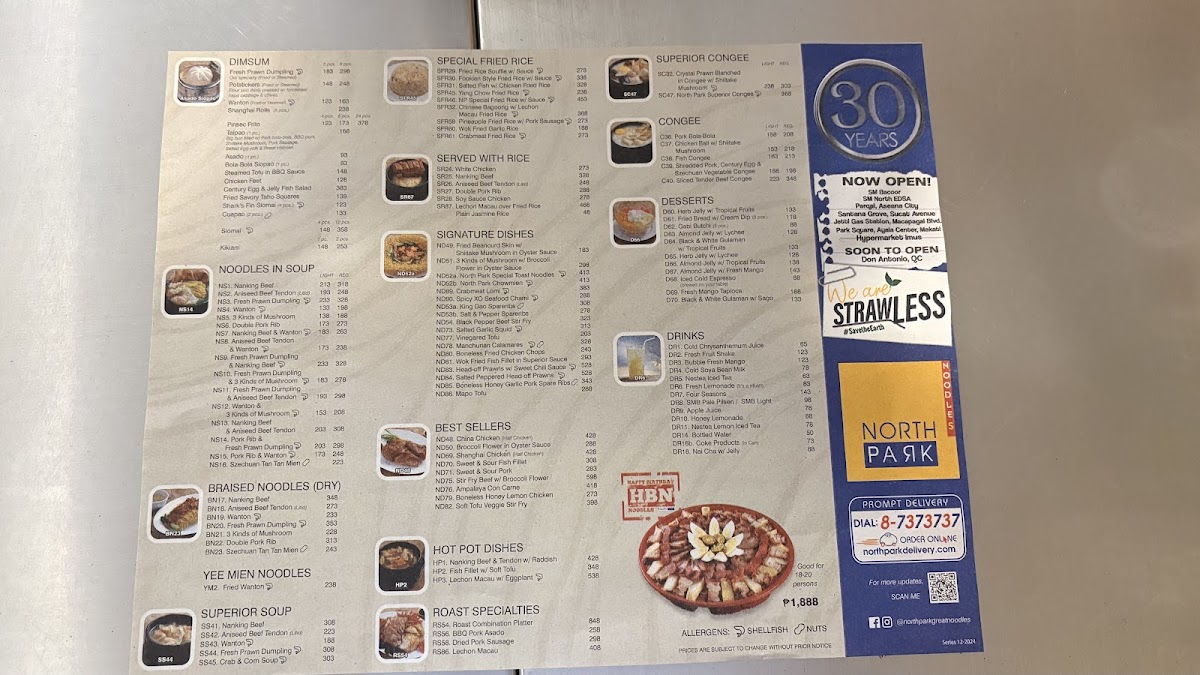 Menu North Park Noodles - Greenfield Branch-4