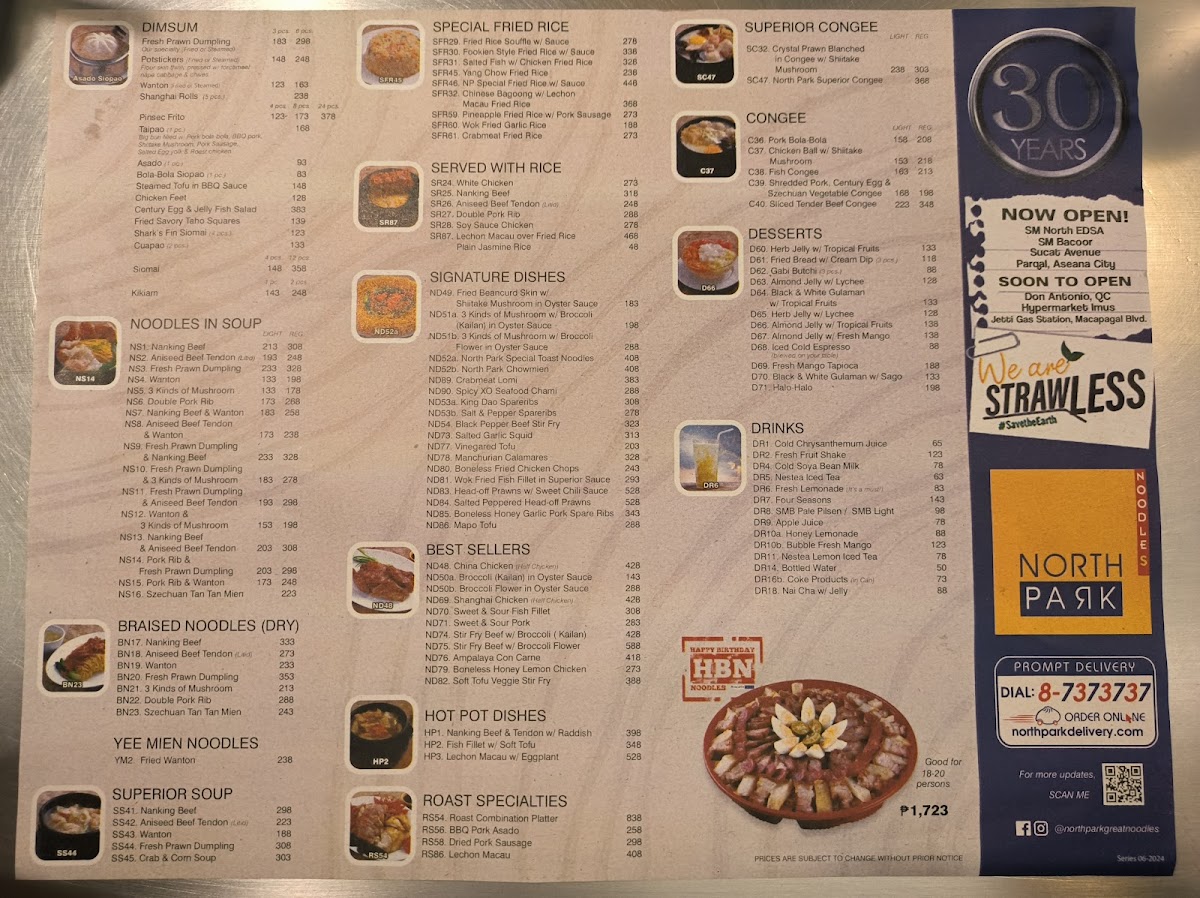 Menu North Park Noodles - Greenfield Branch-5
