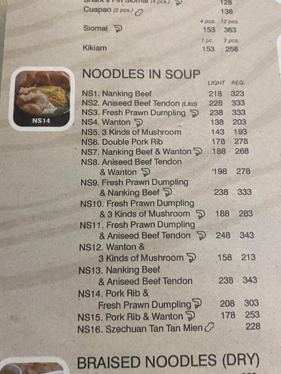 Menu North Park Noodles - Greenfield Branch-6