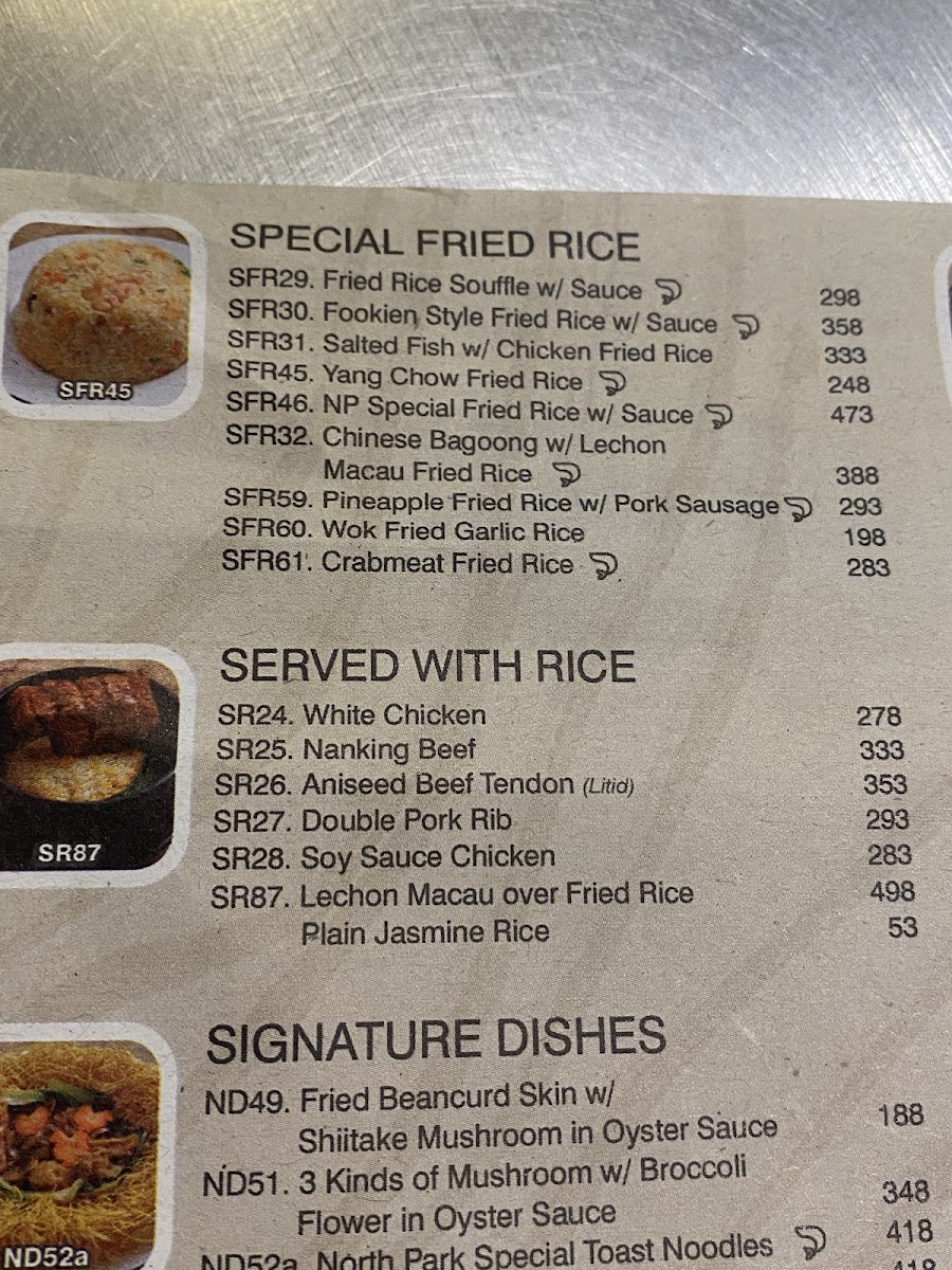 Menu North Park Noodles - Greenfield Branch-9