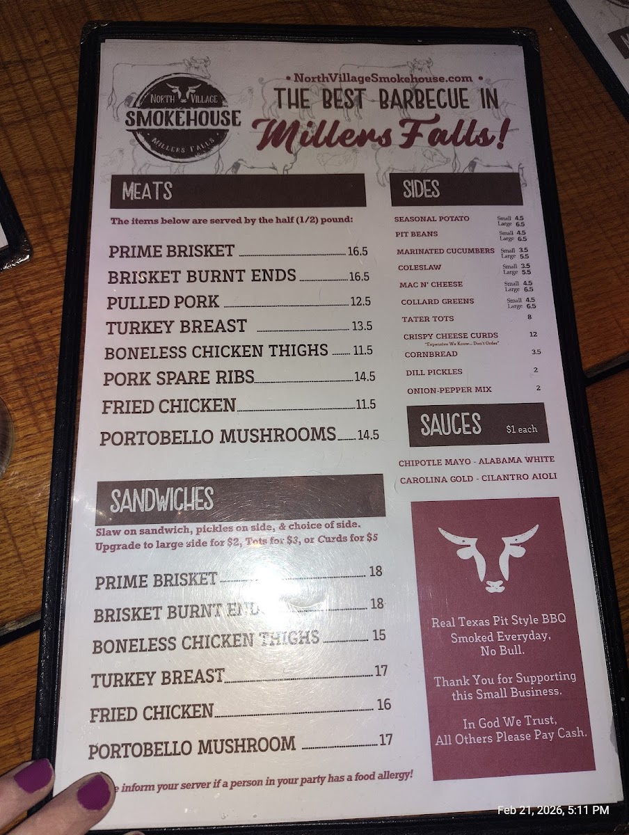 Menu North Village Smokehouse-1