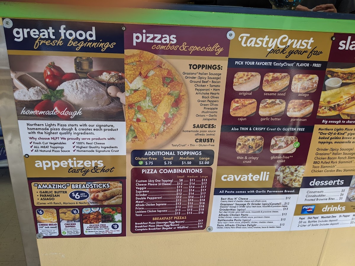 Menu Northern Lights Pizza-1