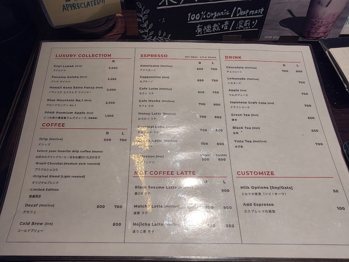 Menu Northernwood Ginza-2
