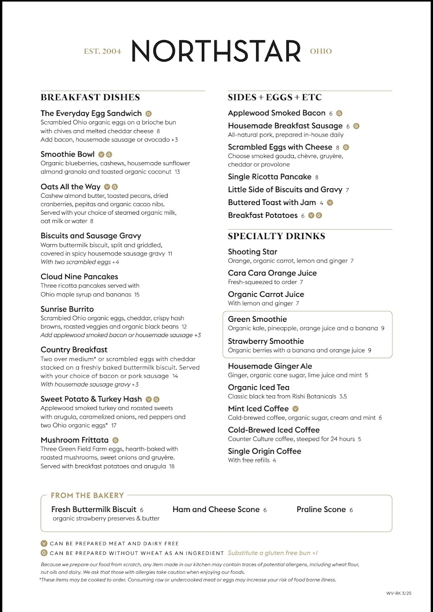 Menu Northstar Café In Uptown Westerville-6