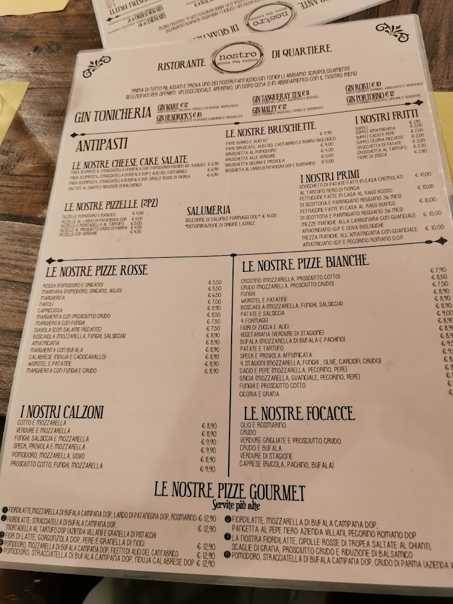 Menu Nostro - Ristorante Pizzeria Casal Palocco-10