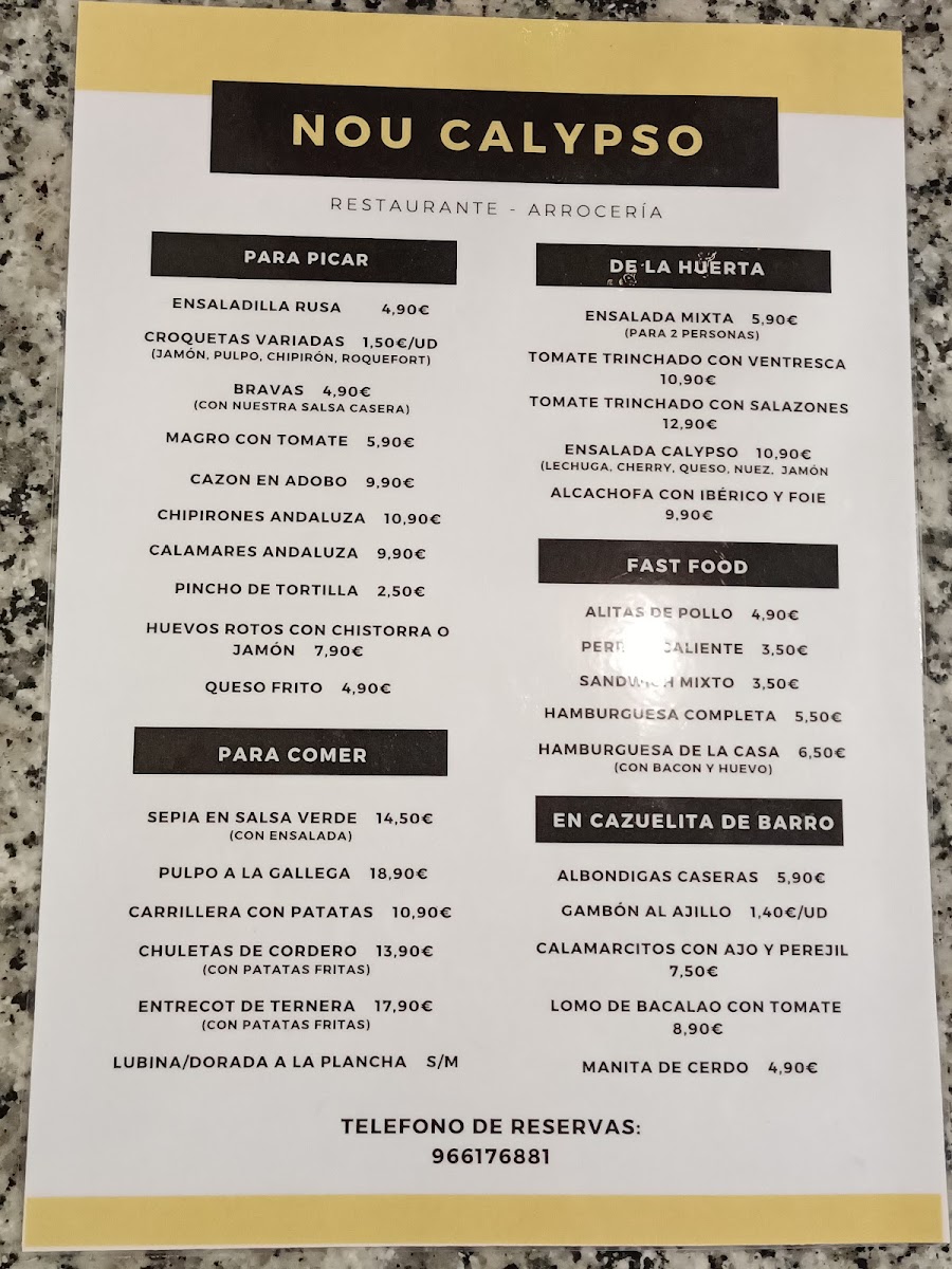 Menu Nou Calypso-1