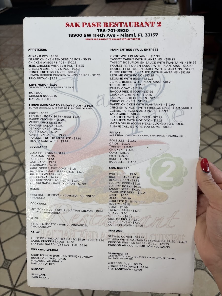 Menu Noula Prime Haitian Cuisine-1
