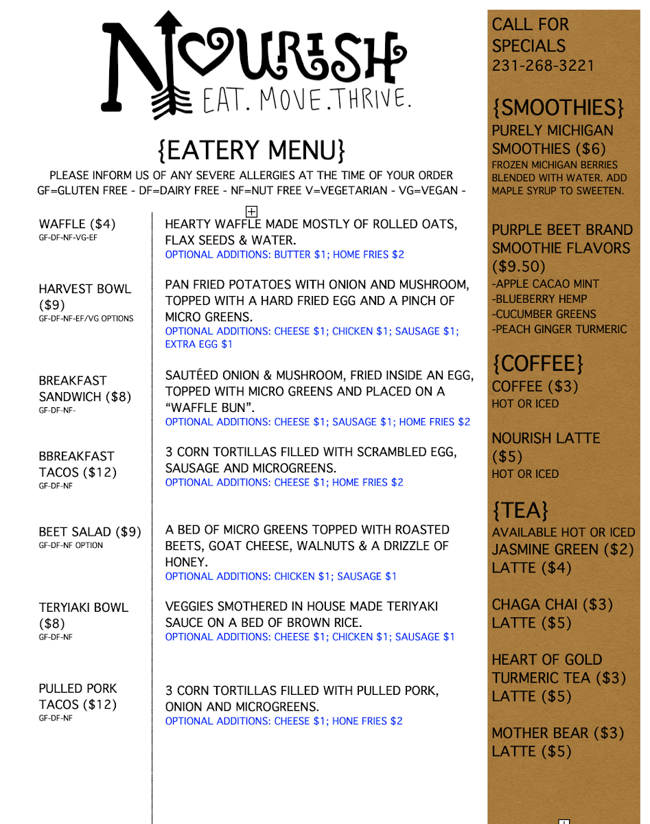 Menu Nourish Northern Michigan-2