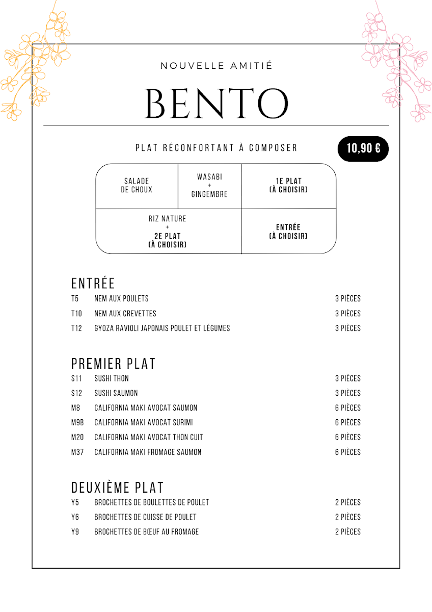 Menu Nouvelle Amitié-1