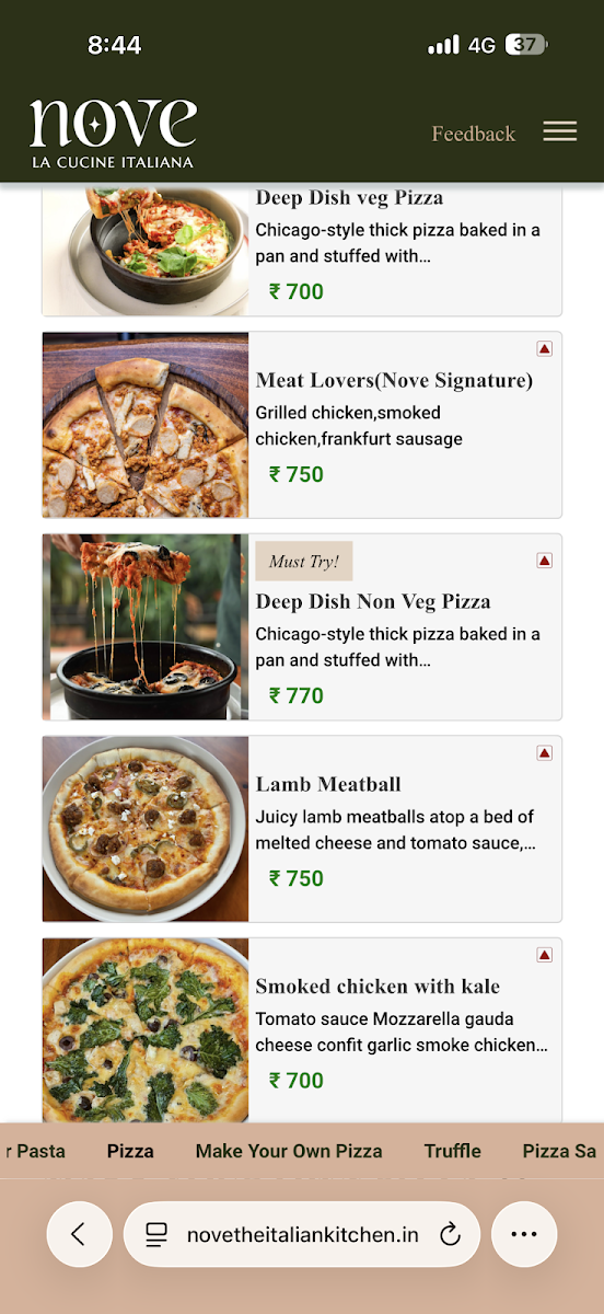 Menu Nove, The Italian Kitchen-2