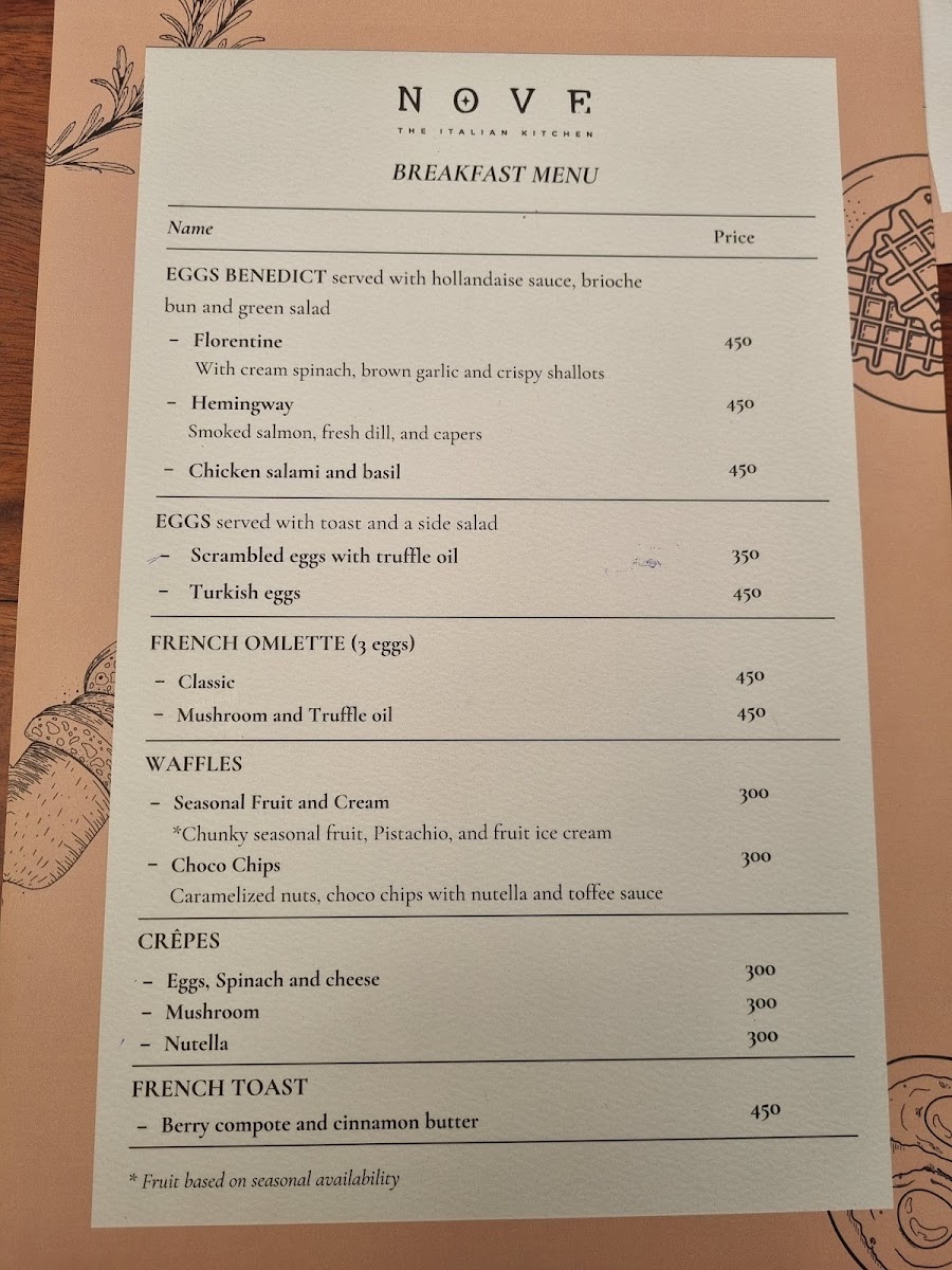 Menu Nove, The Italian Kitchen-8