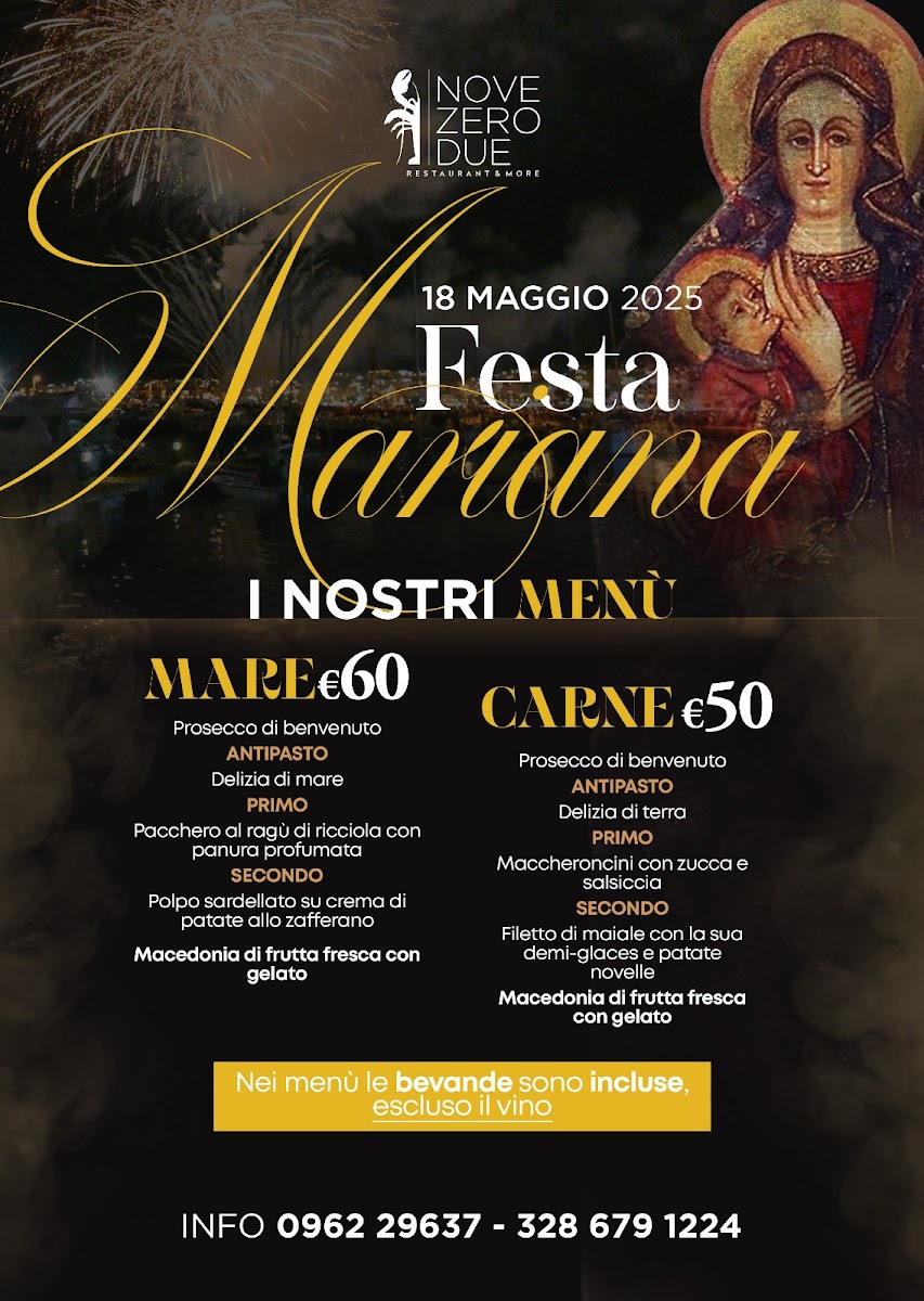 Menu Nove Zero Due Ristorante, Beach Resort E Bar Lounge-2