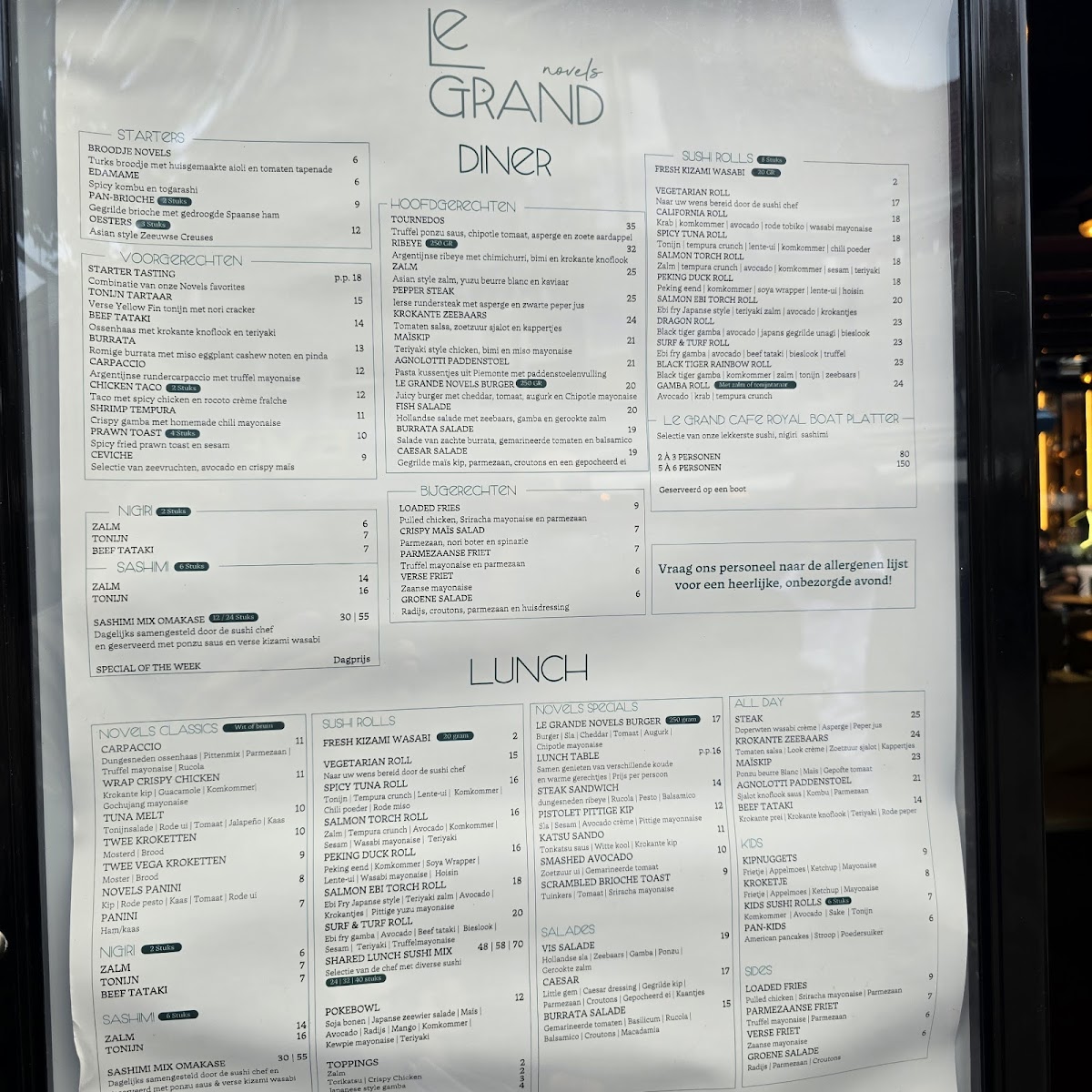 Menu Novels Zaandam-1