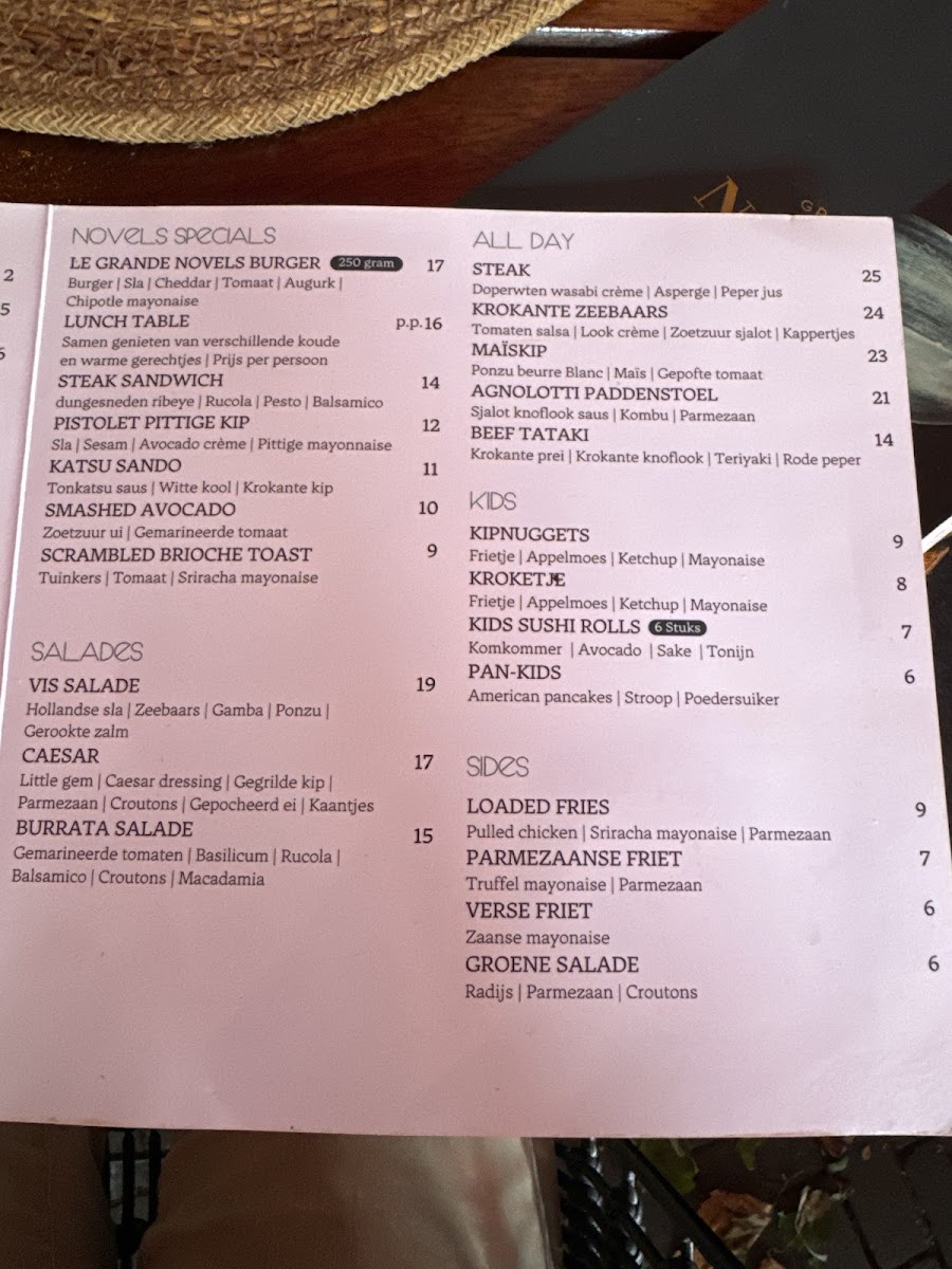Menu Novels Zaandam-3