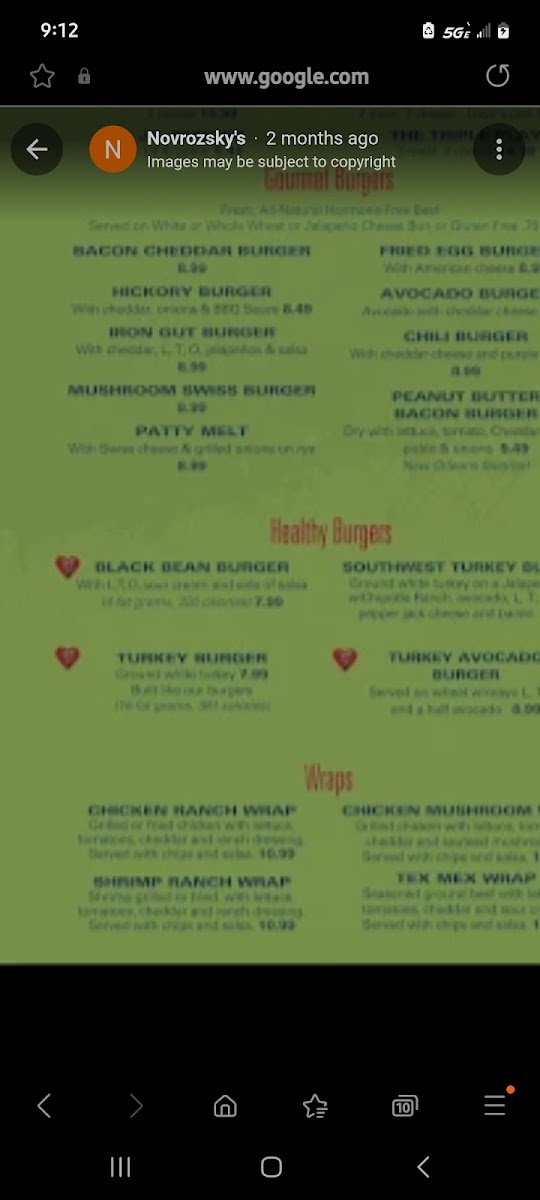 Menu Novrozsky's-4
