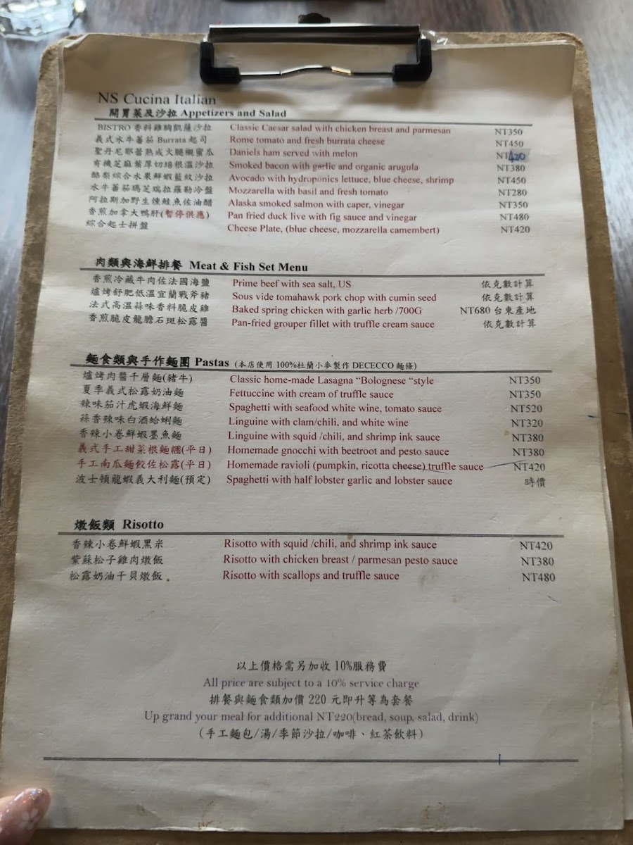 Menu Ns Cucina（Bistro By Nelson）-5
