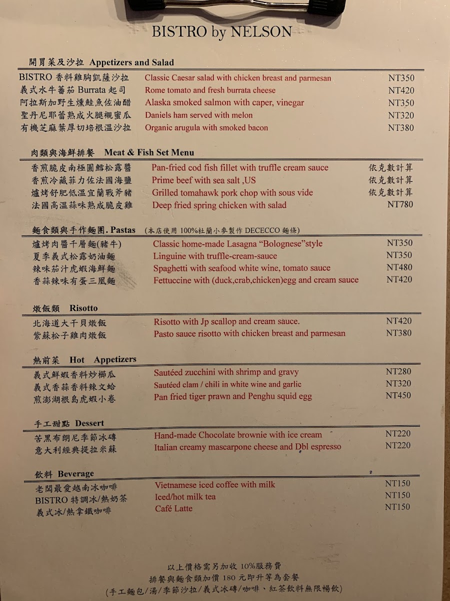 Menu Ns Cucina（Bistro By Nelson）-9