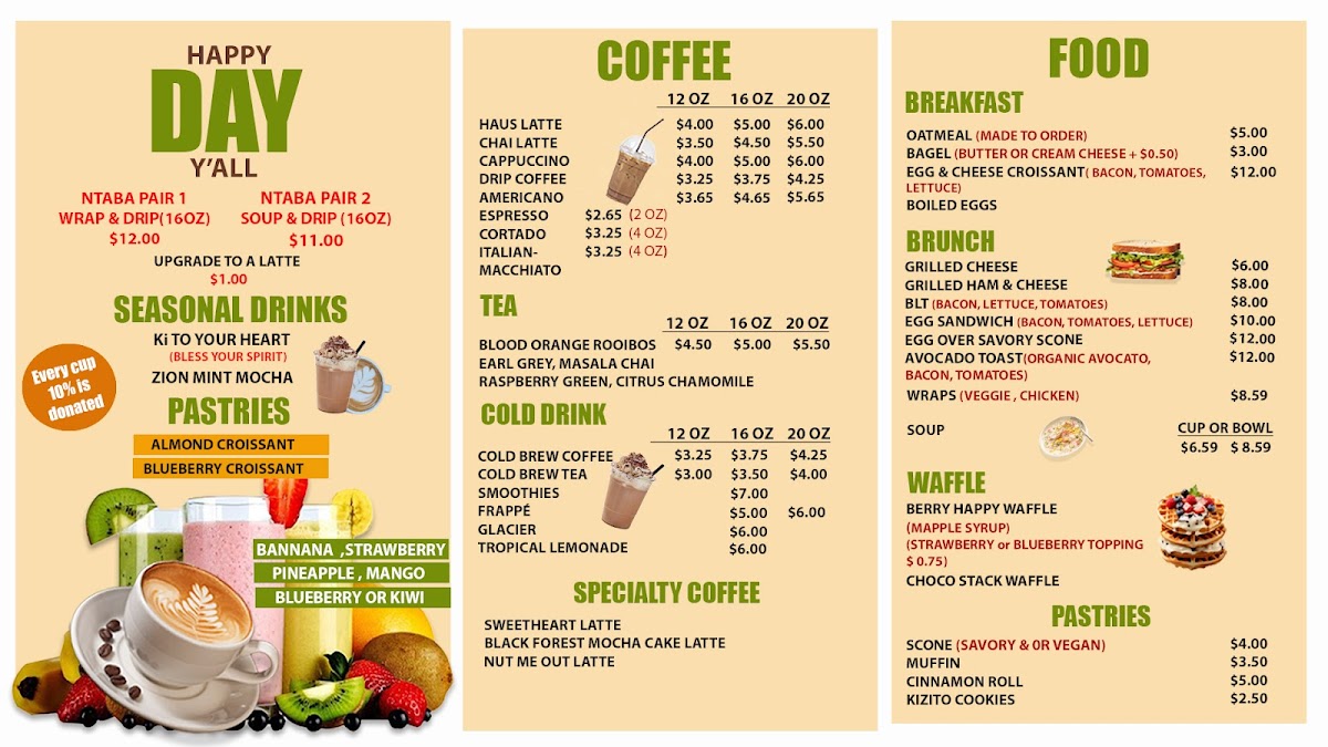 Menu Ntaba Coffee Haus On Brownsboro-1